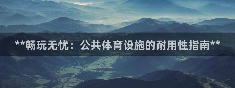 德国意昂3集团：**畅玩无忧：公共体育设施的耐用性指